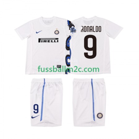 Fußballtrikots Inter Mailand Ronaldo 9 2010 2011 Retro Kinder Auswärts Trikotsatz